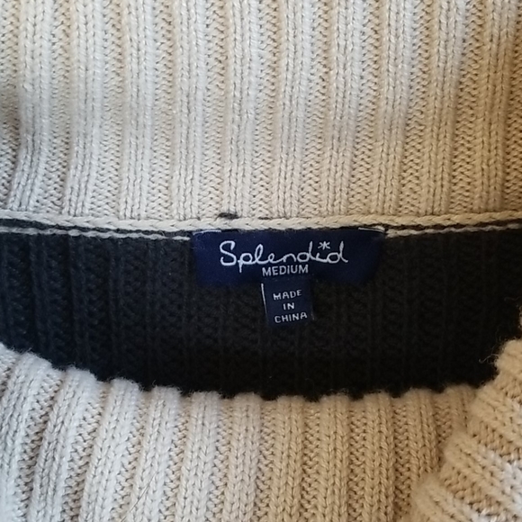 Splendid Cowl Neck Sweater Cotton - Picture 3 of 7